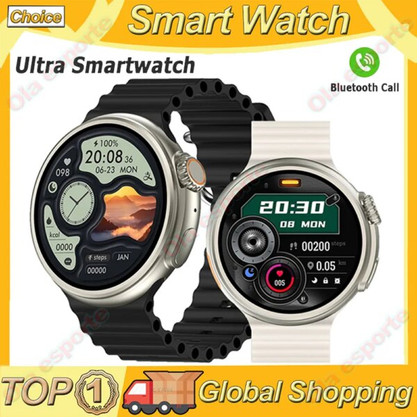 New Smartwatch Ultra Series 9 Bluetooth Call Wireless Charging Heart Rate SIRI Games Sports Fintess Tracker Smartwatch Men Women