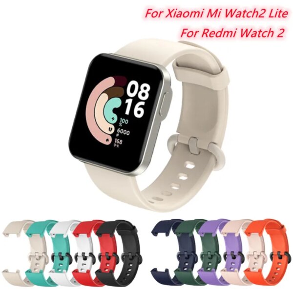 New Soft Silicone Band Strap For Xiaomi Redmi Watch Lite / Redmi Watch 2 Sport Watchstrap Bracelet Replacement Belt Smart Watch