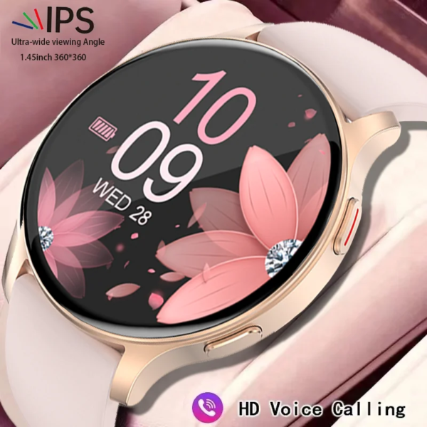 New women's Smartwatch 1.35inch full screen Touch HD Bluetooth Call Women's Health heart rate monitor waterproof smartwatch