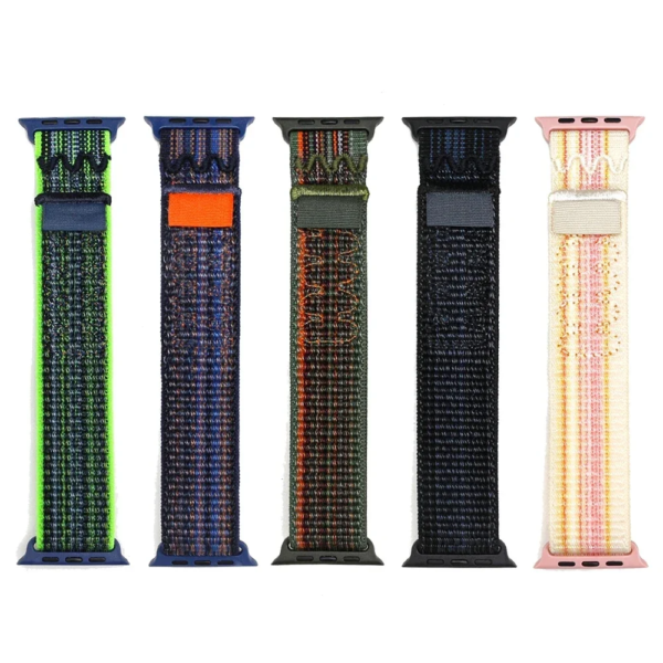 Nylon Strap For Apple Watch Band 40mm 44mm 49mm 45mm 41mm 38mm 42mm 44mm Bracelet For iWatch Series 9 8 7 6 5 4 3 Ultra 2 Bands