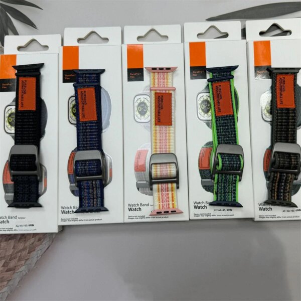 Nylon Strap For Apple Watch Ultra 2 1 Band 49mm 45mm 44mm For iWatch Series 9 7 8 6 5 4 SE/SE2 3 2 1 42mm 38mm 40 41mm Bracelet