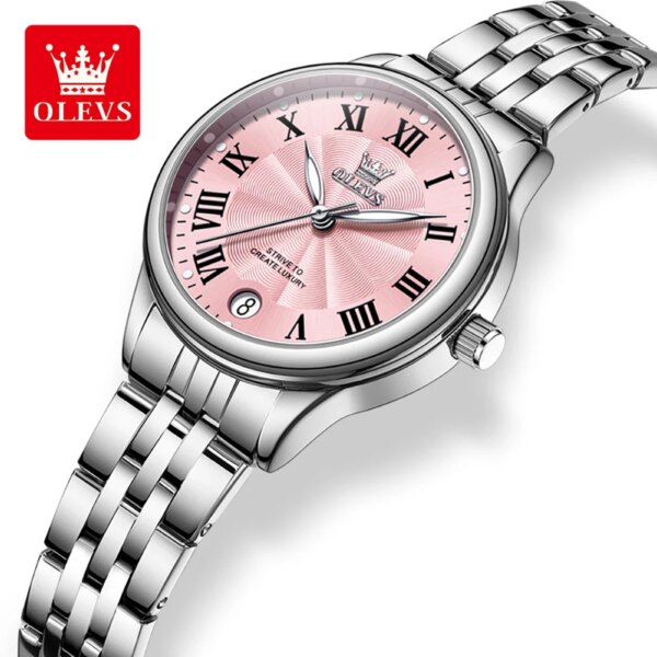 OLEVS 5600 Quartz Watches Stainless Steel Watchstrap Luxury Elegant Ladies Bracelet Watch for Women Relogio Feminino Waterproof