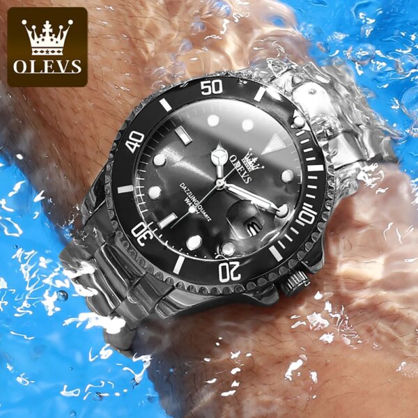 OLEVS Luxury Brand Watch for Men Waterproof Original Men's Watches High-end Stainless Steel Man Quartz Wristwatches Reloj Hombre