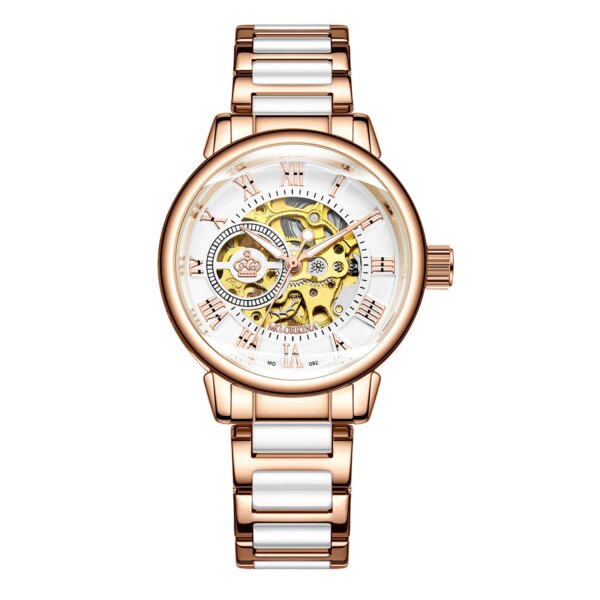 ORKINA Ladies Automatic Mechanical Watch Luxury Brand Women Wristwatch Fashion Skeleton Clock Senhoras Assistir Reloj Mujer 2022