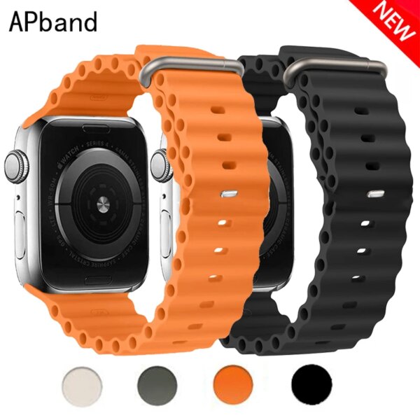 Ocean Bands For apple watch Ultra 2 band 49mm 44mm 40mm 45mm 41mm 38mm 42mm 44 mm bracelet iWatch series 9 7 5 6 4 3 8 se strap