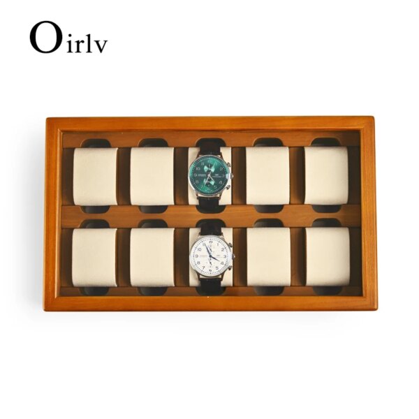 Oirlv Wooden Watch Box With Acrylic Cover Fraxinus Mandshurica Box For Wrist Watch Display Storage Solidwood Watch Box Organizer