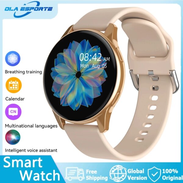 Ola Esporte Smartwatch Men LED Flashlight 2024 New Bluetooth Call Health Monitoring Waterproof Smart Watch Women For Android IOS