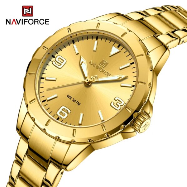 Original NAVIFORCE 2022 New Casual Quartz Watch Women Stainless Steel Wristwatch Fashion Romantic Ladies Watch Relogio Feminino