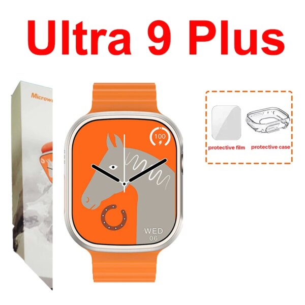 Original U9 Plus Smart Watch 49mm 2.2'' Bluetooth Call ECG NFC Compass GPS Sport Tracking Sports Smartwatch Men Women