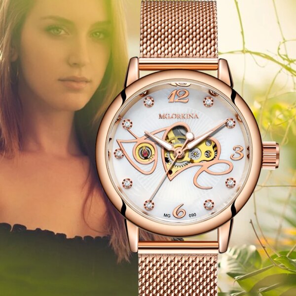 Orkina Best-Selling Womens Watches Luxury Top Brand Automatic Mechanical Ladies Wrist Watches 2024 MG Exquisite Gifts for Lovers