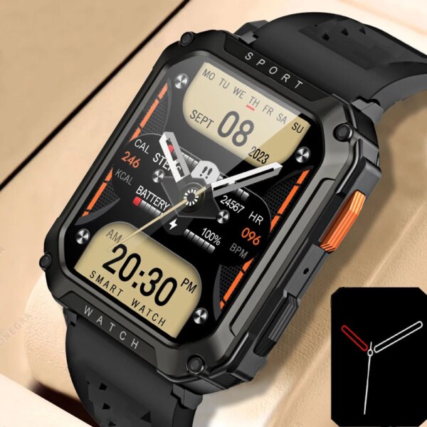 Outdoor Military Smart Watch Men Bluetooth Call Smartwatch GPS Sport Waterproof Ftiness tracker Watches For ios Android 2023 New