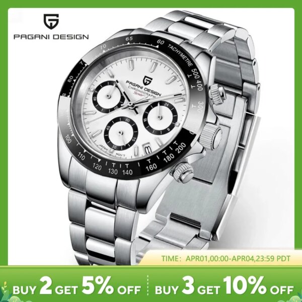 PAGANI DESIGN 2024 New Men Watches Quartz Business Watch Mens Watches Top Brand Luxury Watch Men Chronograph VK63