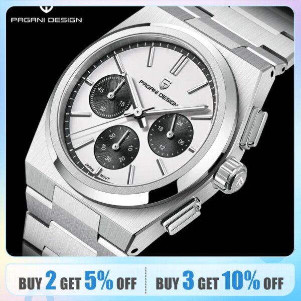 PAGANI DESIGN 2024 New Men Watches Quartz Business Watches VK63 Mens Clock Top Brand Luxury Watch Men Chronograph Watch for Men