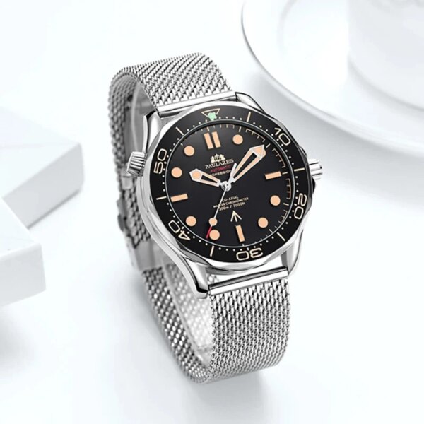 PAULAREIS Automatic Mechanical Luminous Steel Mesh with Men's Watch Automatic Watch