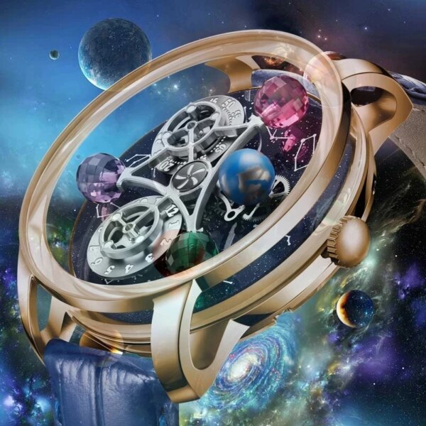 PINDU Design Mechanical Wristwatches Miyata8215 Movement Starry Twelve Constellations Men Mechanical Watch Sapphire Reloj Hombre