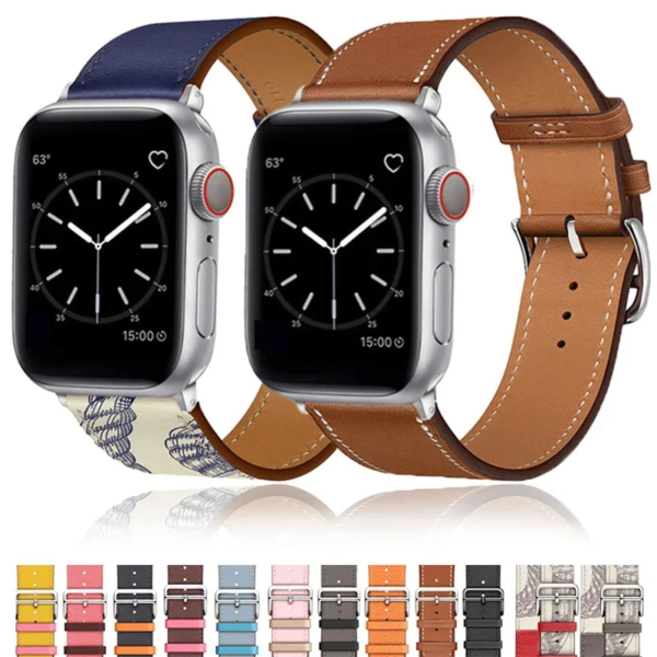 PU Leather loop Band for Apple Watch 49mm 45mm 44mm 42mm 41mm 40mm Wristband Bracelet Strap For Iwatch Series 9 8 Ultra 7 6 5 3