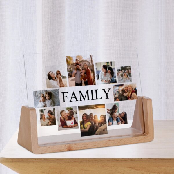 Personalized Family Picture Frame Custom Home Bedroom Decoration Keepsake New Home Gift Ideas for Women Men Photos Collage Frame