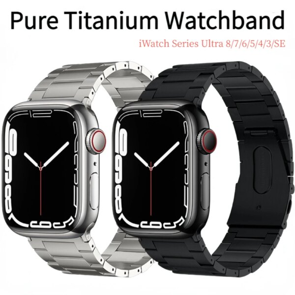 Premium Titanium Strap for Apple Watch Ultra 49mm 9 8 7 45mm 41mm Metal Stainless Steel Wristband iWatch 6 5 4 SE 44mm 40mm 42mm