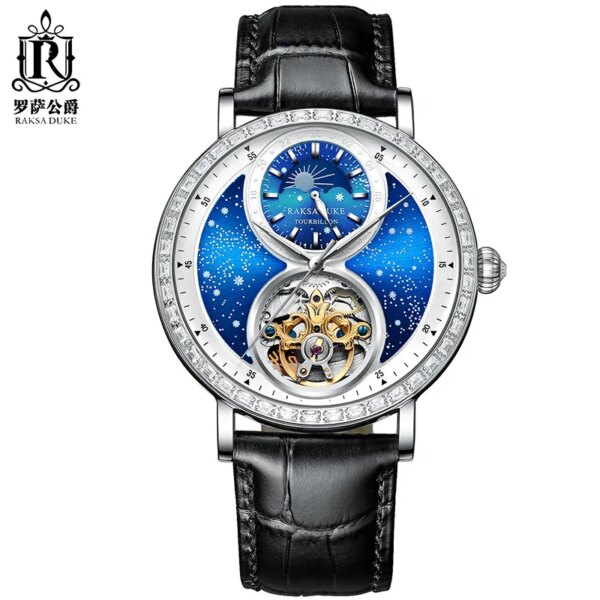 RAKSA DUKE Top Brand Automatic Mechanical Watches For Men Luxury Carved  Clock Waterproof Men WristWatch