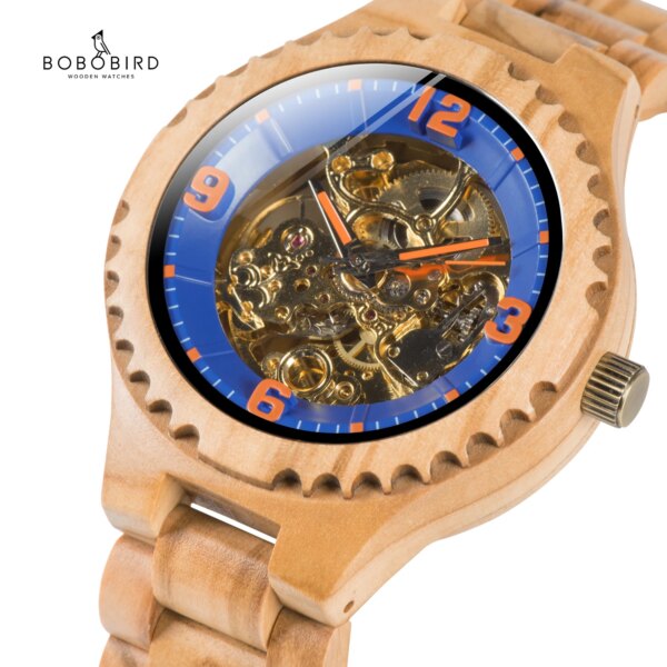 Relogio Masculino BOBO BIRD Wood Watch Men Luxury Brand Automatic Wristwatches Male Present Skeleton Mechanical Watches for Man