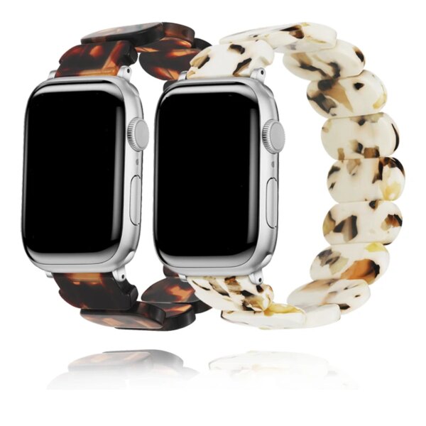 Resin Strap for Apple Watch Band 44mm 40mm 45mm 49mm 38mm 42mm 41mm Wrist Band Bracelet for IWatch Series 9 8 7 6 SE 5 4 3 Ultra