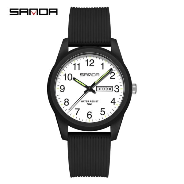 SANDA 6088 6089 Simple Couple Sport Watch Japan Original Battery Quartz Wristwatch Women Men Watches Waterproof Clock New Style