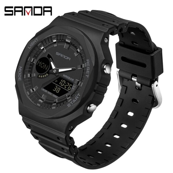 SANDA Fashion New Women Sports Watch G Waterproof Digital LED Ladies Military Electronic Army Wristwatch Clock Girl Reloj