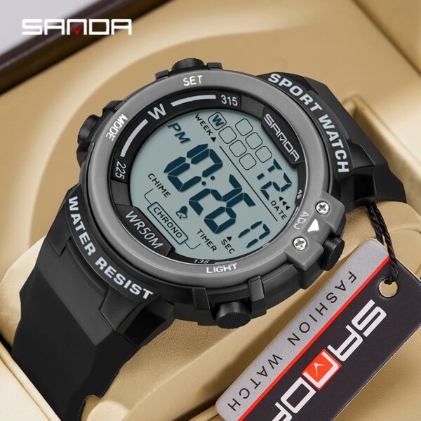 SANDA Luxury Fashion G Style Men's Sports Watch Waterproof Military Display Clock Man Watches LED Digital Watches Reloj Hombre