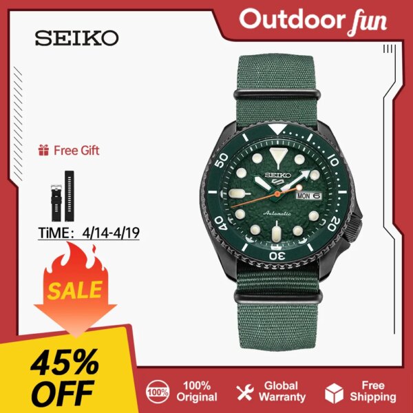 SEIKO 5 Sports dive Watchs Automatic Mechanical 10bar Waterproof Luminous Watch For Men