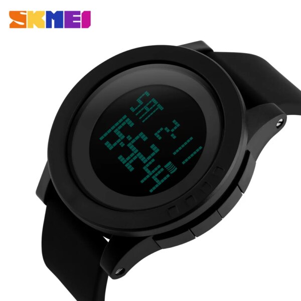 SKMEI 1142  relogio masculino Sport Watch Men LED Large Dial Digital Watch Waterproof Alarm Calendar Watches