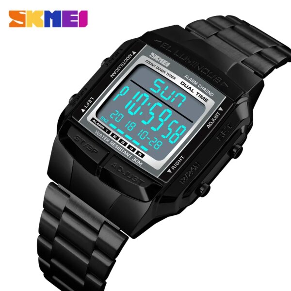 SKMEI 1381 Fashion Man Watch Waterproof Outdoors Sports Electronic watches Reloj Relogio Masculino Clock LED Digital Watch 1859