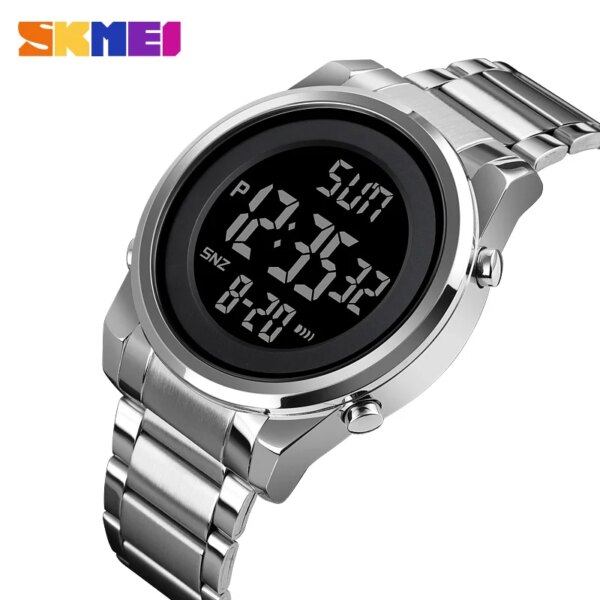 SKMEI 1611 Chrono Count Down Alarm Hour For Mens reloj hombre Digital 2 Time Mens Watches Fashion LED Men Digital Wristwatch