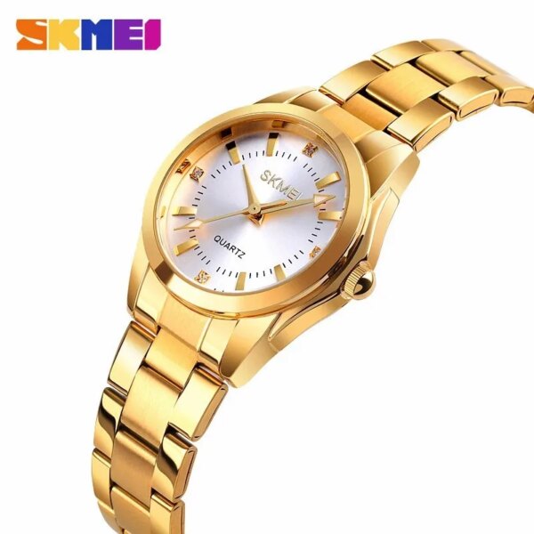 SKMEI 1620 Luxury Quartz Watches Women Time Calendar Date Ladies Wristwatch Fashion Simple Grace Waterproof Women‘s Watch 1400