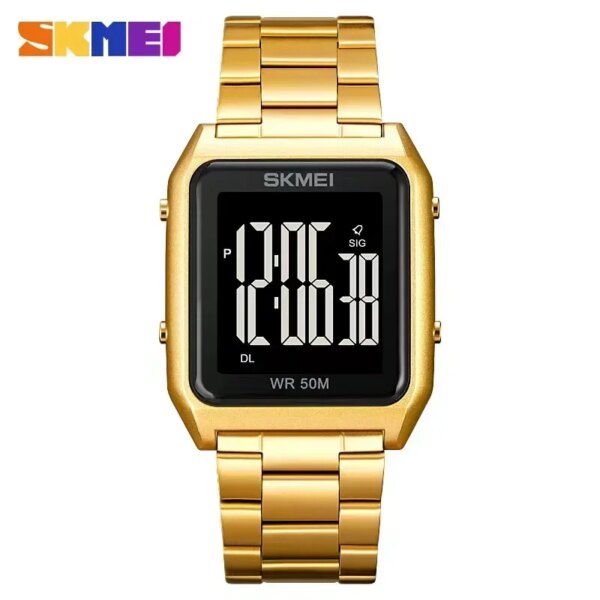 SKMEI 1879 Mens Chronograph Alarm Clock 5Bar Waterproof Calendar Digital Wristwatch reloj hombre Back Light Sport Watches