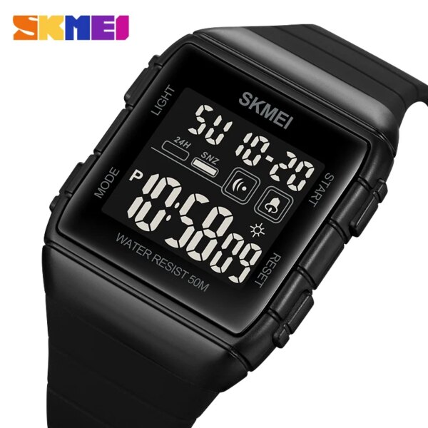 SKMEI 1960 hombre Japan Digital movement Mens Sport Watch  Military Countdown Alarm Clock 5Bar Waterproof LED Light Wristwatch