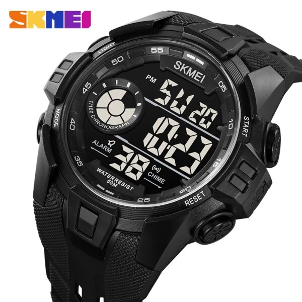 SKMEI 2123  Mens Casual Back Light Display 5Bar Waterproof Wristwatch Date Alarm Clock Digital Movement Stopwatch Sports Watches