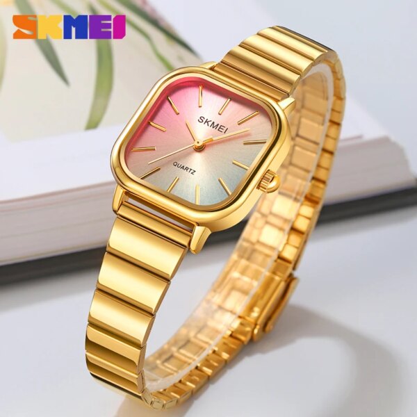 SKMEI 2190 For Ladies Female Girl Women Watches Waterproof Clock reloj mujer  Luxury Stainless Steel Strap Quartz Wristwatch