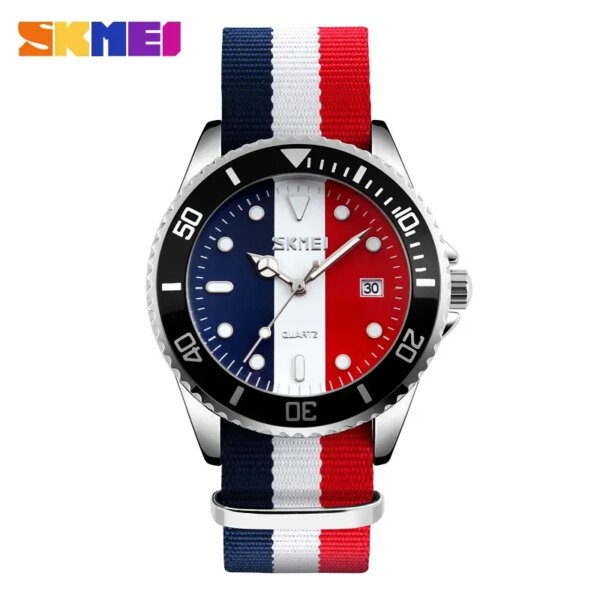 SKMEI 9133 Couple Watches Men and Women Casual Watch Nylon Strap 30M Waterproof Multiple Quartz Wristwatches reloj hombr