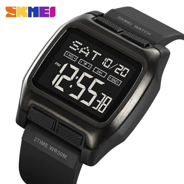 SKMEI Japan Digital movement Countdown Wristwatch For Mens 5Bar Waterproof back Light Display Chrono Watches Clock reloj hombre