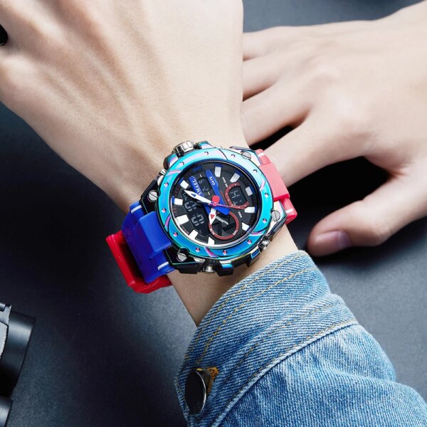 SMAEL Stopwatch Watches for Men Luxury Brand Digital Chronograph Sport Quartz Wristwatch Waterproof Military Luminous Clock Male