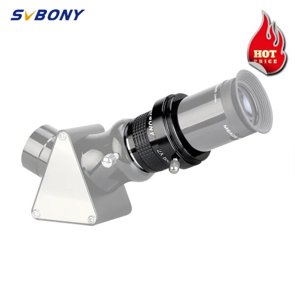 SVBONY SV137 Eyepiece Barlow Lens 2x Professional Telescope Part 1.25'' Fully Multi-Coated Astronomical Eyepiece