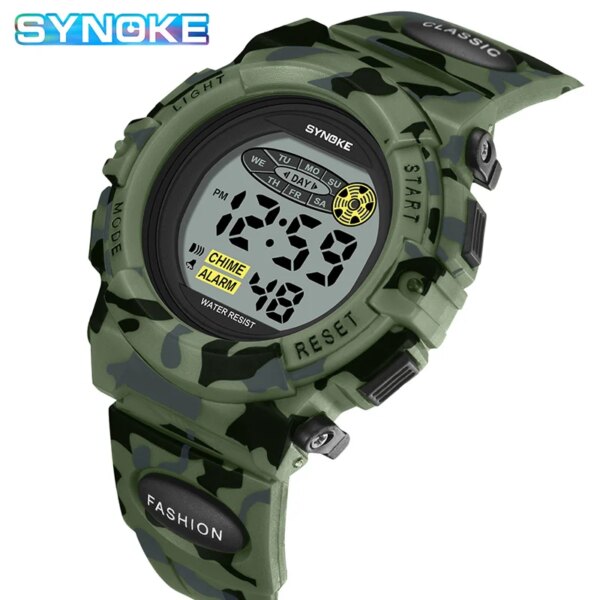 SYNOKE 9035 Official Kids Watches Boys Girls LED Digital Electronic Wristwatch Student Military Kid Sport Watches Clock Children