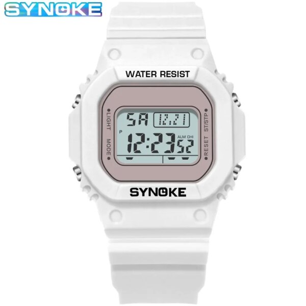 SYNOKE Digital Watches Men Sports Luminous Multifunction Waterproof Chrono Wristwatch Outdoor Girls Fashion Student Couple Watch