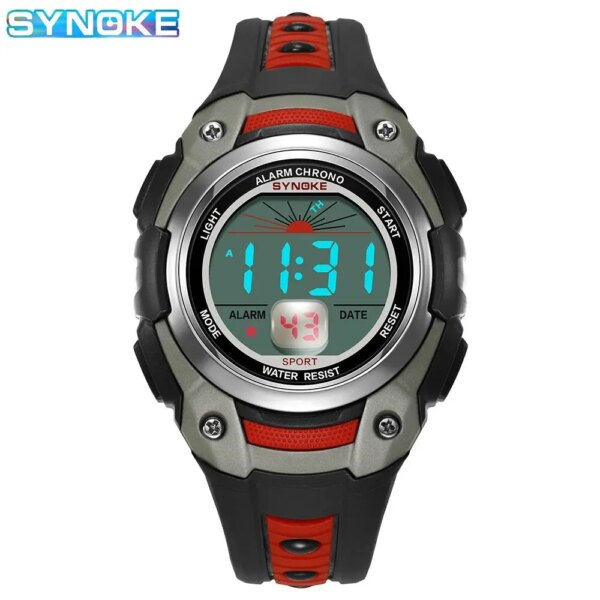 SYNOKE Outdoor Digital Watch For Men Fashion Retro Men Watch Sport Waterproof Watch Multifunctional Luminous Dual Color Design