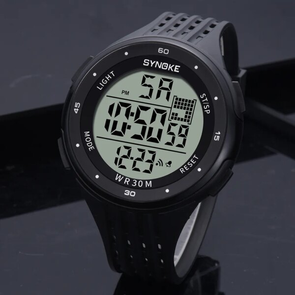 SYNOKE Outdoor Sport Watch For Men LED Digital Display 30M Waterproof Wristwatches Male Chronograph Relogio Masculino Relojes