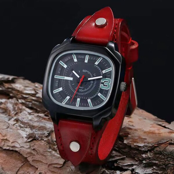 Shsby Cowhide Leather Strap Watch Women Dress Wristwatch Female Square Quartz Watch Men's Sports Watch Casual Couple Watch