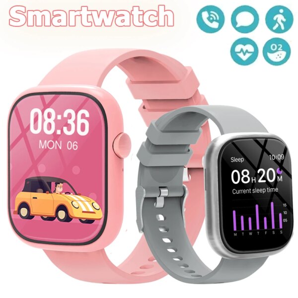 Smart Watch For Women Men Full Touch Screen Bluetooth Call Waterproof Watches Heart Rate Sports Fitness Tracker Smartwatch Lady