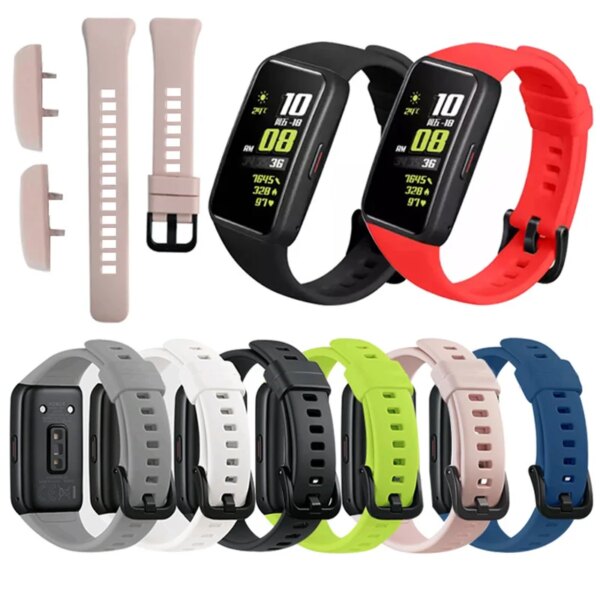 Sport Silicone Strap For Huawei Band 8 7 Smart Watch Replacement Wristband Correa Bracelet Breathable Strap For Huawei Band 8 6