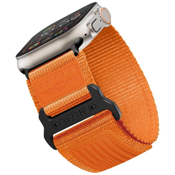 Sport Woven Nylon Strap for Apple Watch Ultra 2 Band 49mm 45mm 42mm 44 mm Leather bracelet iWatch series 9 7 6 5 8 se bands 44mm