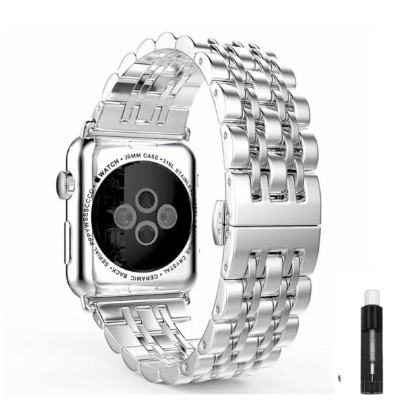 Stainless Steel band For Apple Watch 9 Ultra Band 49mm 45mm 41mm 42mm Bracelet  42mm metal strap iwatch series 8 6 7 4 40mm 44mm